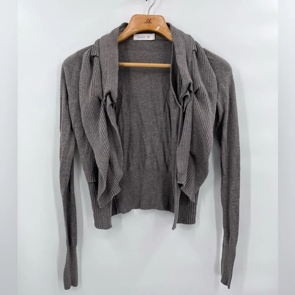 LAURIE B. anthropologie  Women's Cardigan Sweater Long Sleeve‎ Gray Size M